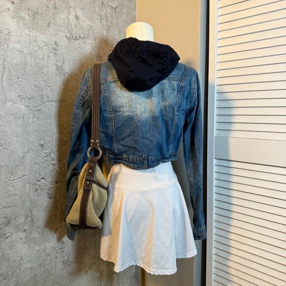 Highway Jeans Blue Demin Jacket with Hoodie & Zipper - Picture 6 of 7